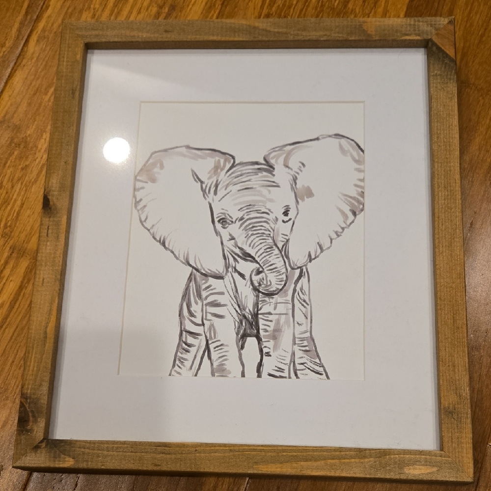Elephant Framed Wall Decor